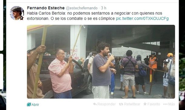Desde la cárcel y por Twitter, el líder de Quebracho alentó la protesta contra Shell