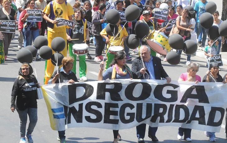 Archivo: marcha contra el narcotráfico en Tucumán.