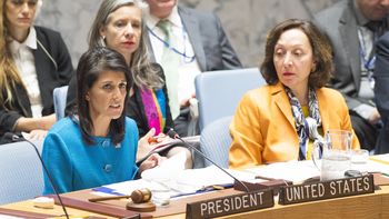 La embajadora de Estados Unidos ante la ONU, Nikki Haley, habló sobre Venezuela La embajadora de Estados Unidos ante la ONU, Nikki Haley, habló sobre Venezuela