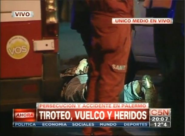 Tiroteo y persecución en Palermo: un herido