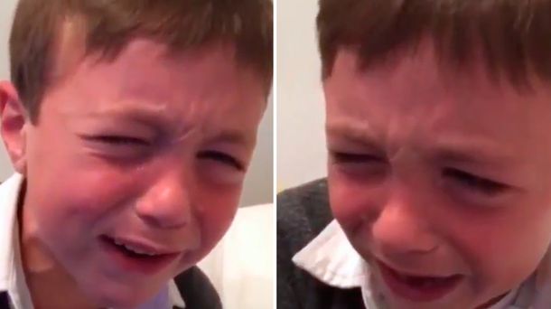 ¡Miralo Pulga! El nene que lloró desconsoladamente por la renuncia de Messi