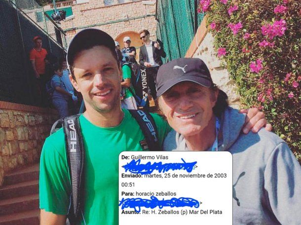 El premonitorio mail de Guillermo Vilas al papá de Horacio Zeballos que es viral