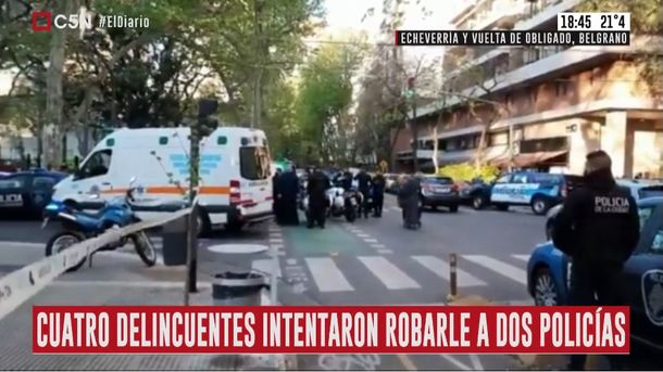 Tiroteo en Belgrano: cuatro delincuentes quisieron robarle a dos policías
