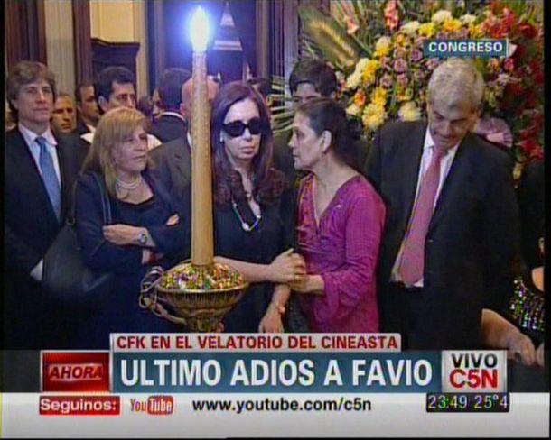 Cristina despidió a Leonardo Favio en el Congreso