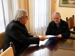 Sergio Romero, Unión Docentes Argentinos, y Monseñor Oscar Ojea