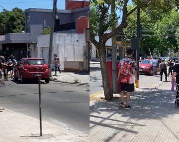 Insólito total: se fugó en un auto frente a cuatro policías que lo apuntaban