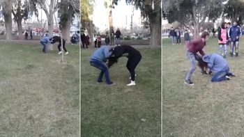 a las trompadas: asi festejaron dos chicas el dia del amigo en rio negro