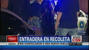 otra entradera en recoleta: hay un detenido otra entradera en recoleta: hay un detenido