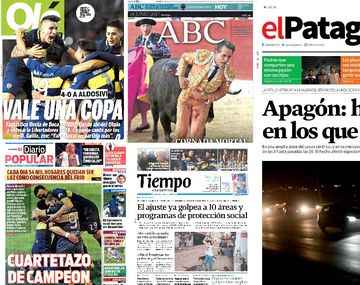 Mirá las tapas de los diarios