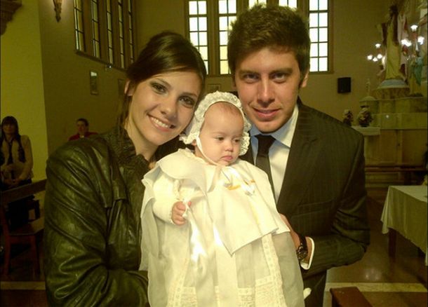 Las fotos del bautismo de Lola, la beba de Anderson y Demichelis