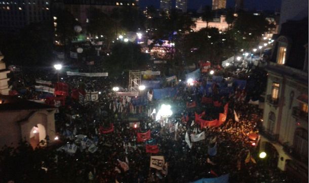 La marcha en Plaza de Mayo