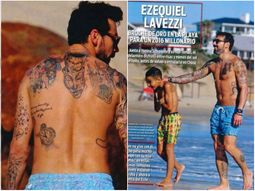 El Pocho Lavezzi, en familia en Punta del Este