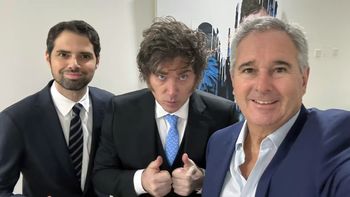 Embajador Ian Sielecki, Javier Milei y canciller Pablo Quirno.