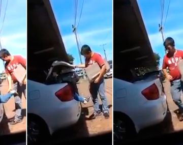 La imagen que conmociona al Paraguay: metieron a un nene en el baúl del auto