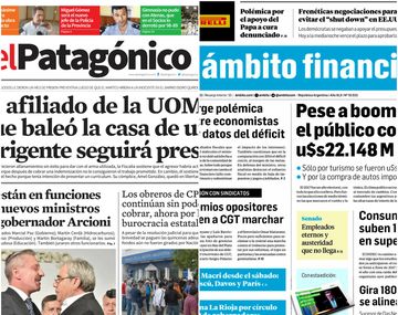 Tapas de diarios del viernes 19 de enero de 2018