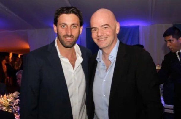 Diego Milito con Infantino.