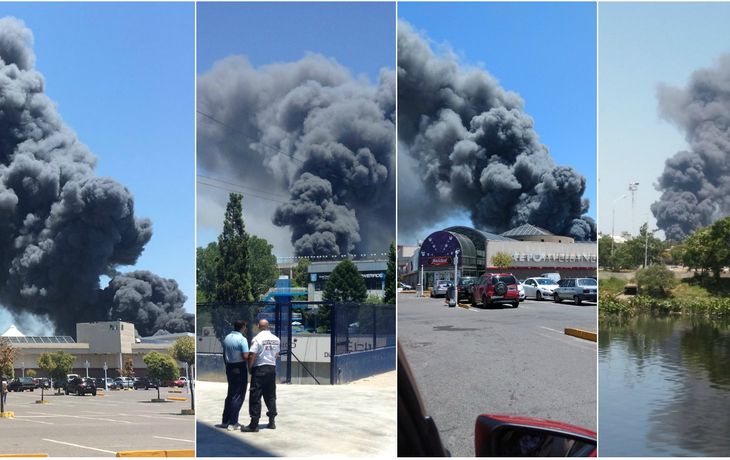 El incendio en Simmons, visto desde diferentes angulos