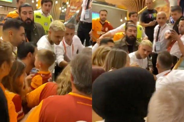 Polémica en Turquía: el video de Mauro Icardi pegándole un cabezazo a un hincha del Galatasaray