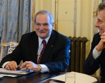 El ministro Jorge Lemus y Mauricio MAcri