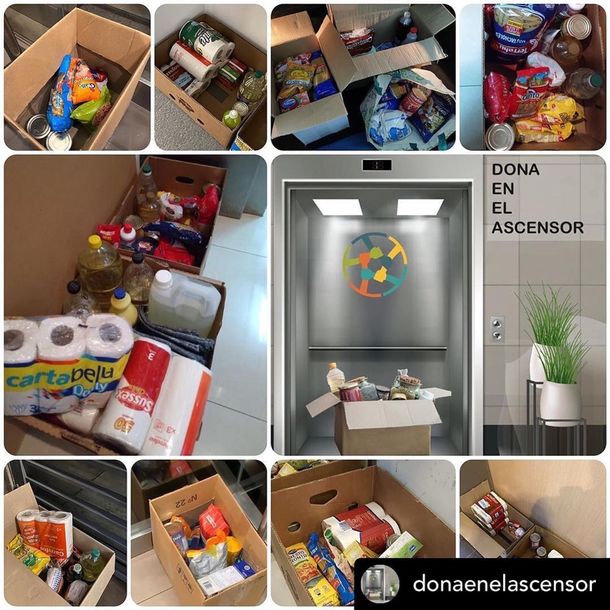 Doná en el ascensor, la iniciativa solidaria de la ciudad de Rosario