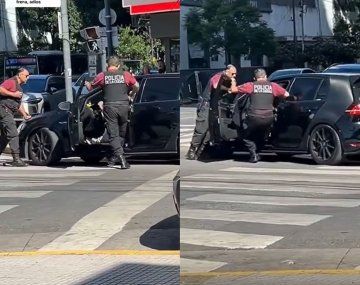 Video: un conductor atropelló a policías y se dio a la fuga en Villa Urquiza