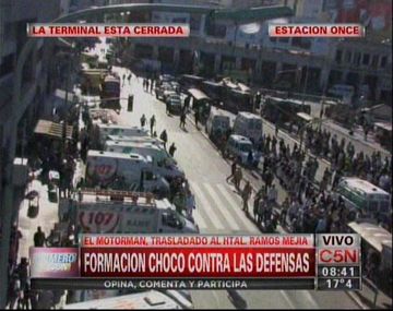 EN VIVO por C5N: el accidente de tren en la estación de Once