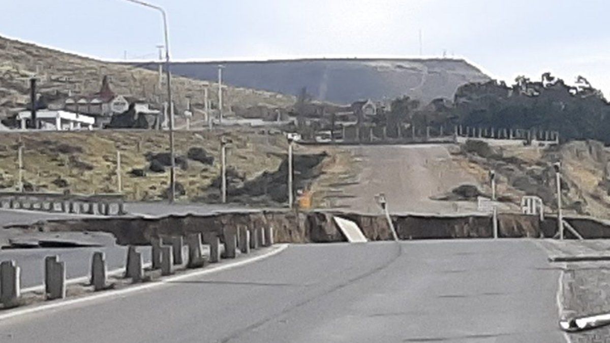 Comodoro Rivadavia se desmoronó la Ruta 3