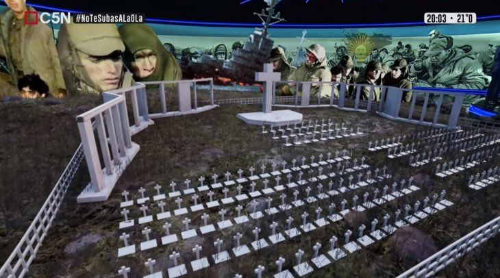 El homenaje a los héroes de Malvinas en la realidad aumentada de C5N