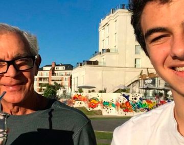 Constantini y su hijo también tomaron mate en Nordelta el sábado