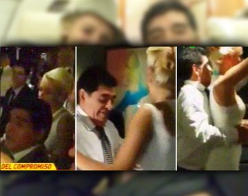 Imágenes inéditas del compromiso de Diego Maradona y Rocío Oliva