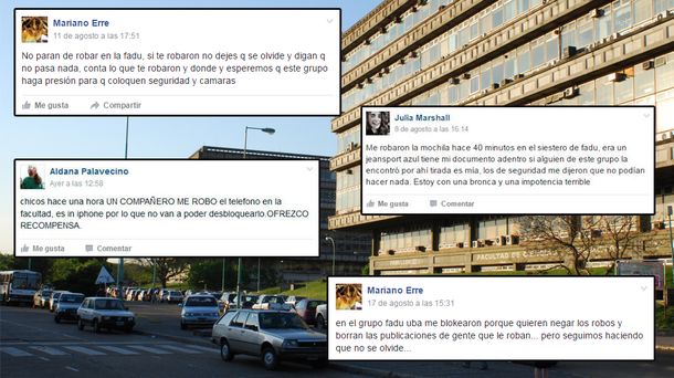 Por los robos crean un grupo en Facebook entre estudiantes de Ciudad Universitaria
