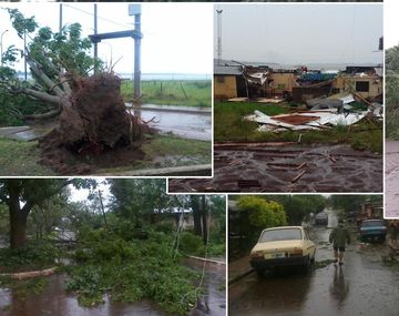 Un temporal ocasionó daños en viviendas y cortes de luz en Misiones