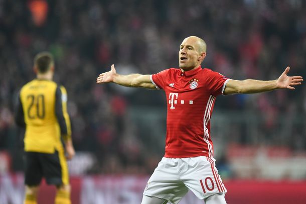 La celebración de Arjen Robben ante Arsenal