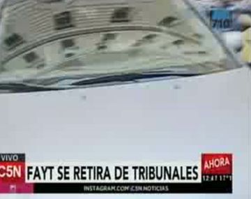 Así se retiró Fayt tras participar de un acuerdo extraordinario de la Corte