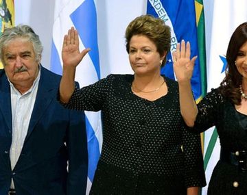 José Mujica, Dilma Rousseff y Cristina Kirchner