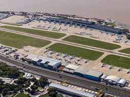 Vista a&eacute;rea del&nbsp;Aeroparque Jorge Newbey. Foto&nbsp;@Aerolineas_AR