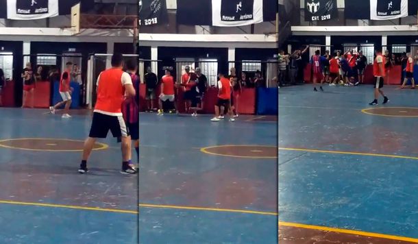 Otro escándalo: Centurión se peleó durante un partido en un club de barrio