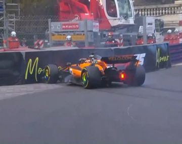 Duro golpe de Piastri en Mónaco: el líder del campeonato chocó de frente en la FP2