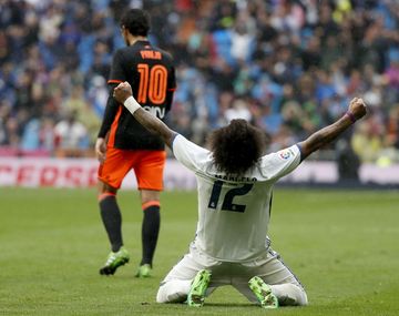 La felicidad de Marcelo en primer plano, detrás la desazón de Dani Parejo