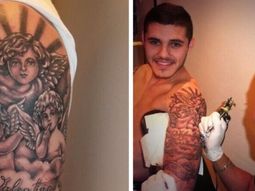 Icardi no para y ahora se tatuó en el brazo a los tres hijos de Wanda y Maxi