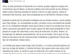 florencia kirchner respondio a las acusaciones de los buitres florencia kirchner respondio a las acusaciones de los buitres
