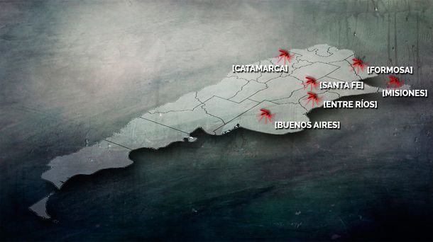 Éste es el mapa de las provincias afectadas con más de 120 casos de dengue