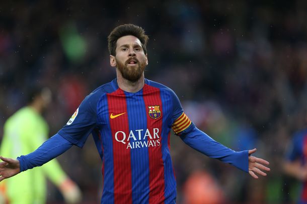 El festejo de Lionel Messi ante Osasuna