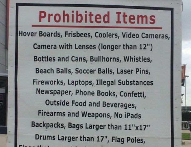 Los insólitos objetos que no dejan entrar al estadio de la semifinal