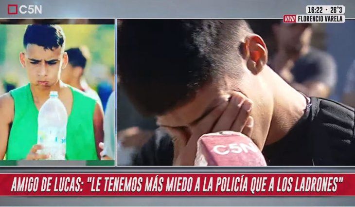 Habló un amigo de Lucas González: Le tenemos más miedo a la policía que a los chorros