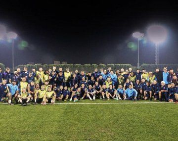 La foto de la última práctica argentina en Qatar