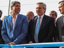 Sergio Uñac, Alberto Fernández y Alberto Hensel