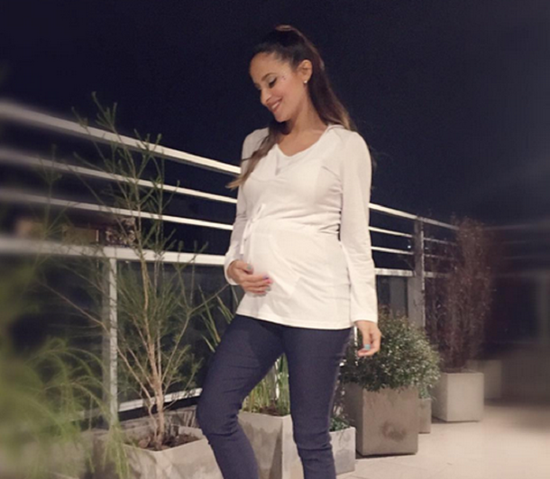 VIDEO: Lourdes Sánchez mostró las pataditas de su bebé