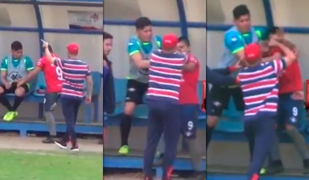 Escándalo: el Pochi Chávez se agarró a piñas con el ayudante técnico de su equipo