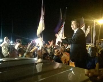 Jorge Capitanich llegando anoche a Chaco